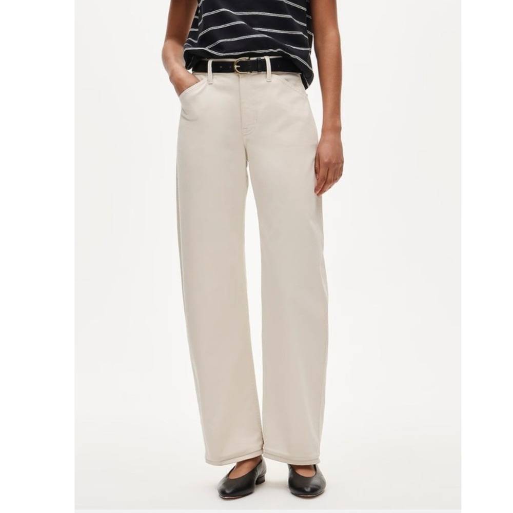 J.Crew NWT Women's Zoe Barrel Pant in Chino Natural Cream- Size 28